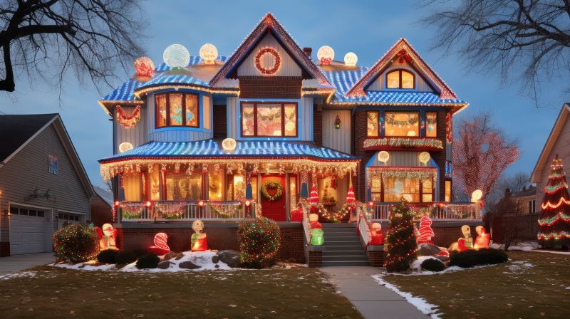 Christmas Lights Hanging in Alpharetta, GA