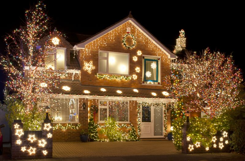 Christmas Lights Hanging in Overland Park, KS