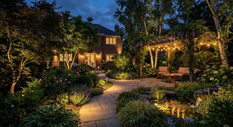 Garden Lighting Installation in Kansas City, KS
