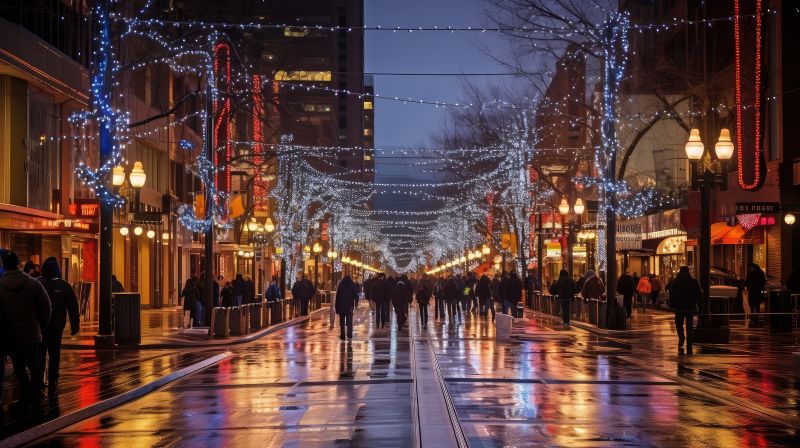 Holiday Lights Hanging in Overland Park, KS