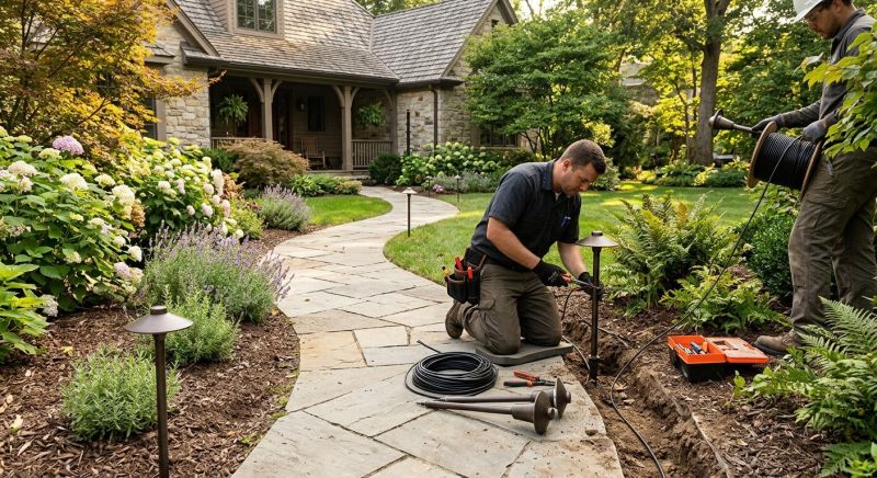 Pond Lighting Installation in Pasadena, CA