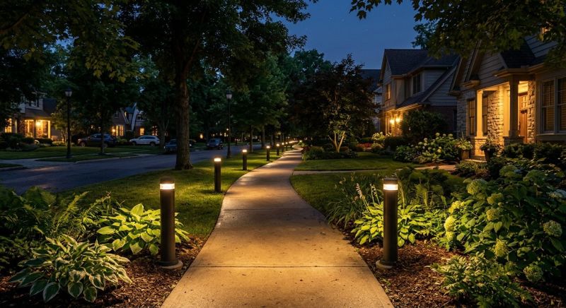 Walkway Lighting Installation in Overland Park, KS